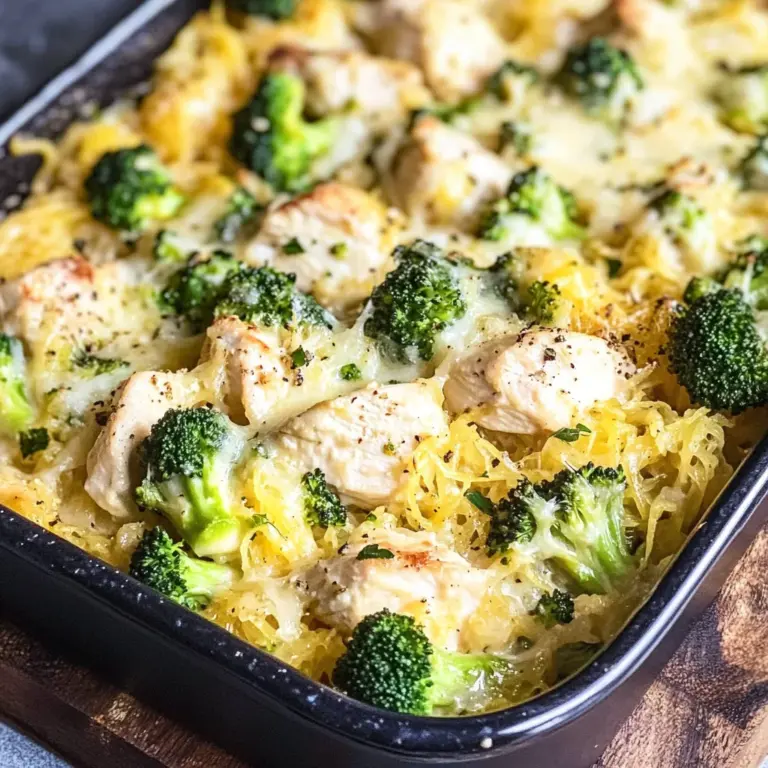 Chicken Alfredo Spaghetti Squash Casserole: Whole30, Paleo, Low Carb, GF