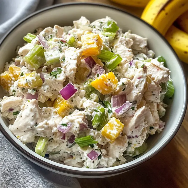 Cottage Cheese Chicken Salad with Banana Peppers