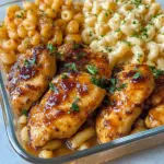 High-Protein Honey Garlic Butter Chicken with Mac & Cheese