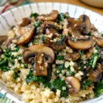 Low Carb Mushroom & Spinach Cauliflower Rice