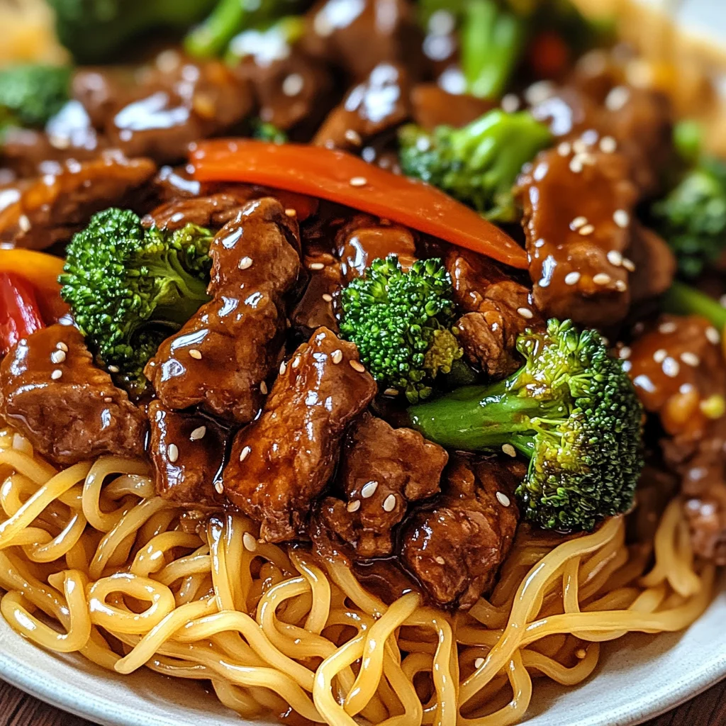 Sticky Beef Noodles