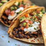 Crispy Black Bean Tacos (so easy + vegan!)