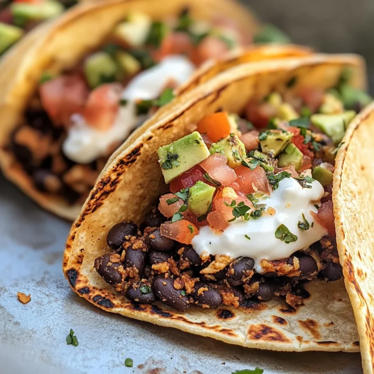 Crispy Black Bean Tacos (so easy + vegan!)