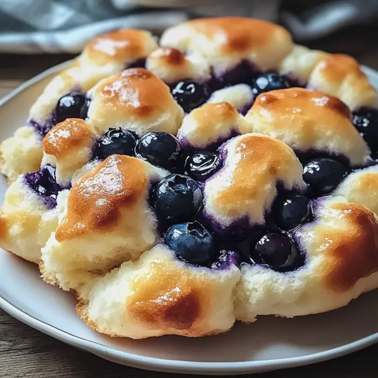 Fluffy Cottage Cheese Blueberry Cloud Bread