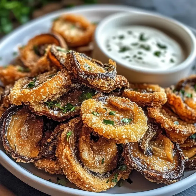 Fried Sliced Mushrooms with Ranch