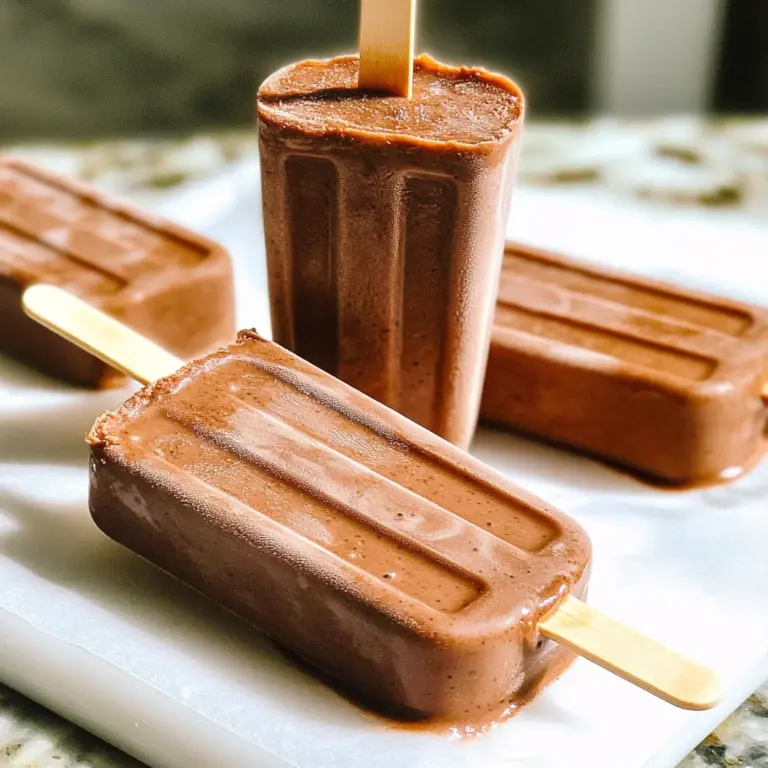 Healthy Chocolate Fudgsicles
