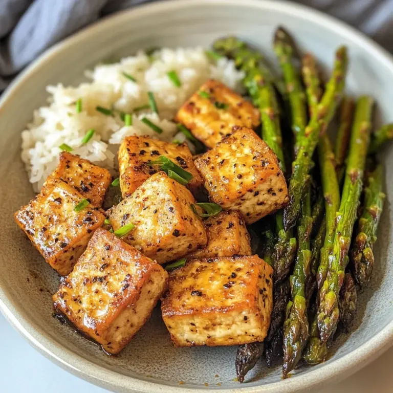Lemon Pepper Tofu and Asparagus