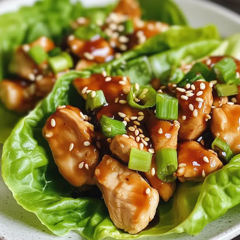Teriyaki Chicken Lettuce Wraps (Low Calorie)
