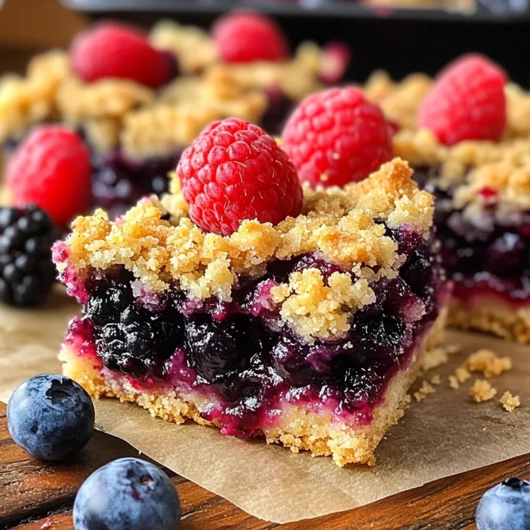 Triple Berry Crumb Bars