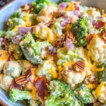 Broccoli Cauliflower Salad with Bacon Recipe