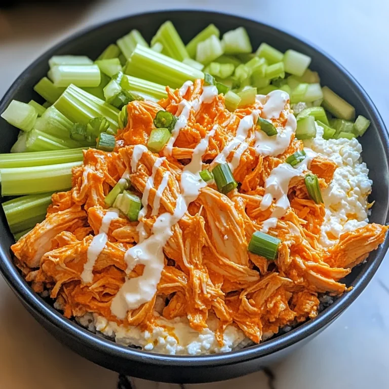 Buffalo Chicken Cottage Cheese Bowl