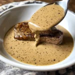Creamy Peppercorn Sauce Recipe For Steak and Beef | Sip Bite Go