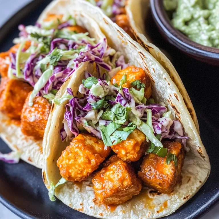 Crispy Buffalo Tofu Tacos