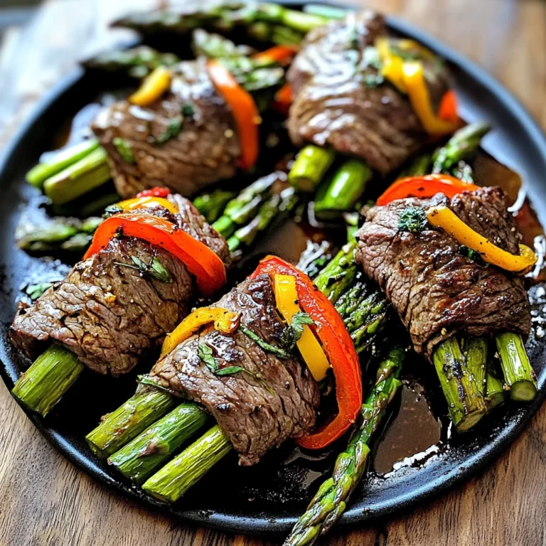 Air Fried Steak and Asparagus Bundles