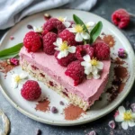 Gesunder No Bake Himbeerkuchen