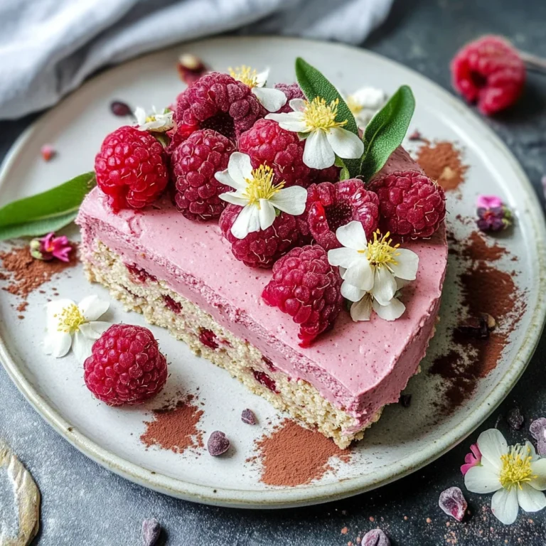 Gesunder No Bake Himbeerkuchen