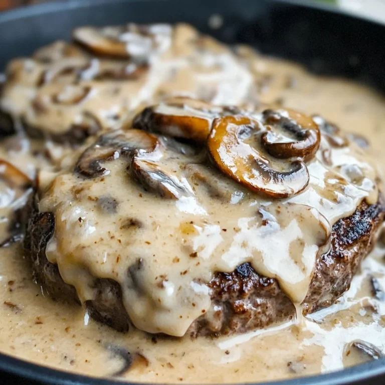 Keto Burger Steak with Mushroom Gravy Recipe