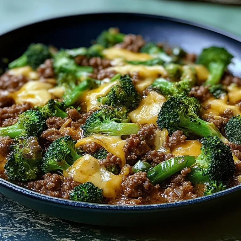 Keto Hamburger Broccoli Skillet