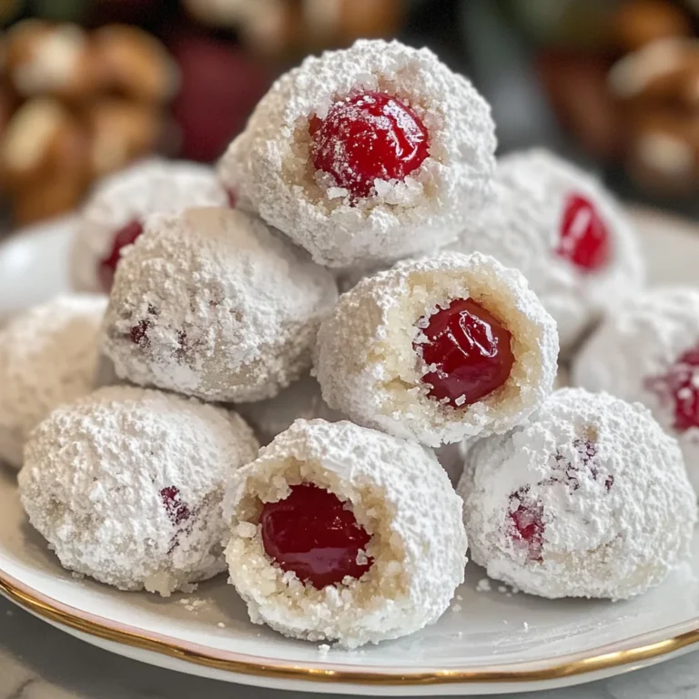 Cherry Snowball Cookies