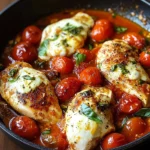 Garlic Tomato Chicken with Mozzarella