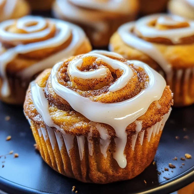 Pumpkin Cinnamon Roll Muffins