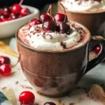 Slow Cooker Chocolate Covered Cherry Hot Chocolate