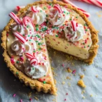White Chocolate Candy Cane Pie